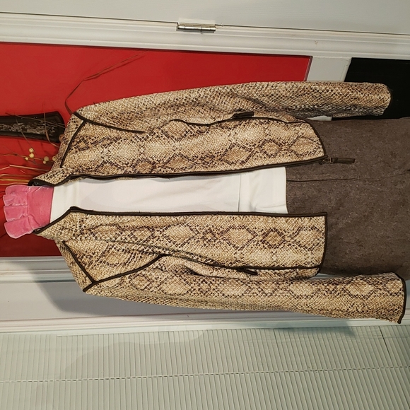 FF 💘MAX STUDIO VINTAGE ANIMAL PRINT HOBO SOHO CHIC BLAZER JACKET COAT - Picture 12 of 17